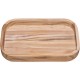 GAMELA DE MADEIRA TECA RETANGULAR PARA SALADA CHURRASCO NATURAL 400X250 TRAMONTINA