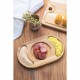TABUA DE MADEIRA TECA OVAL PARA PETISCO NATURAL 240X150X15 TRAMONTINA