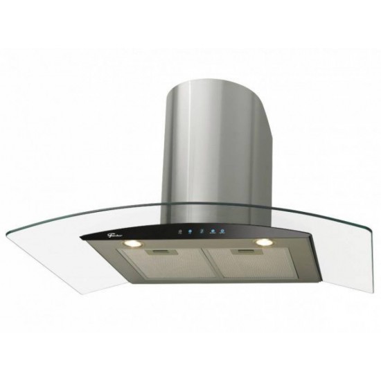 COIFA DE PAREDE FISCHER TALENT TOUCH DIGITAL 90CM EM AÇO INOX E VIDRO