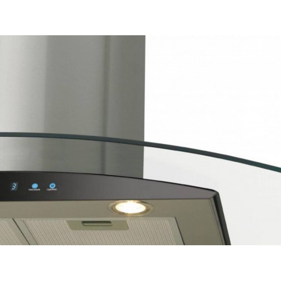 COIFA DE PAREDE FISCHER TALENT TOUCH DIGITAL 90CM EM AÇO INOX E VIDRO