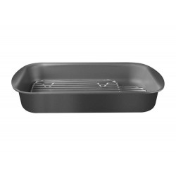 ASSADEIRA COM GRELHA 34CM 4 5L BRASIL GRAFITE ALUMINIO COM REVESTIMENTO ANTIADERENTE TRAMONTINA