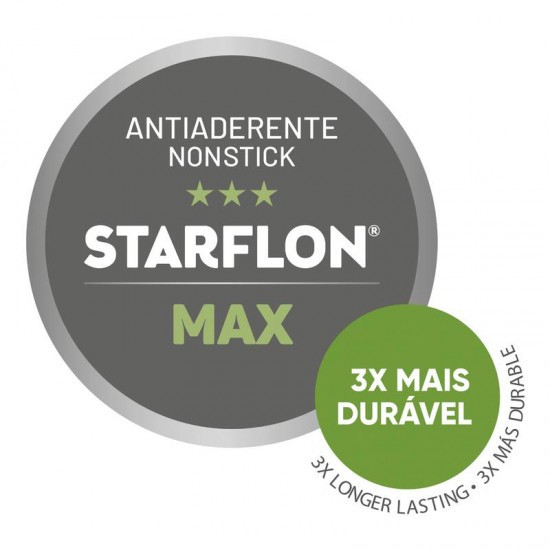 BISTEQUEIRA EM ALUMÍNIO REVESTIMENTO INTERNO ANTIADERENTE STARFLON 25CM 1LT TRAMONTINA