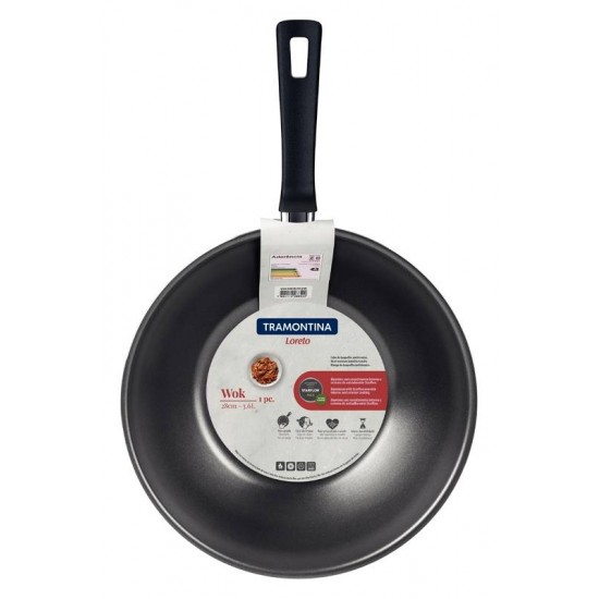 WOK EM ALUMINIO ANTIADERENTE GRAFITE 28 CM 3.6 L TRAMONTINA