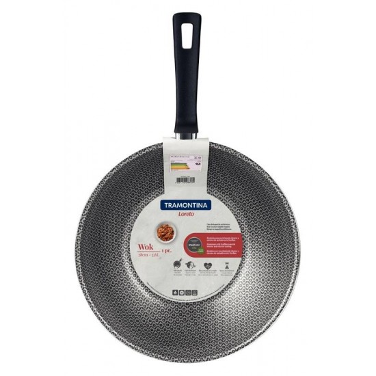 WOK EM ALUMINIO ANTIADERENTE VERMELHO 28 CM 3.6 L TRAMONTINA