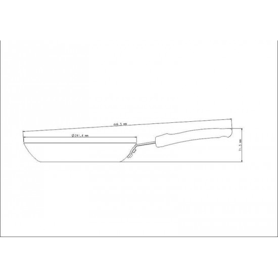 FRIGIDEIRA PROFISS ALUMÍNIO ACAB LIXADO REVEST INTERNO CERAMICO CABO BAQUELITE 24CM 1.3L TRAMONTINA
