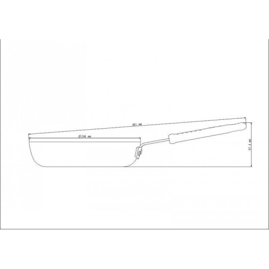 FRIGIDEIRA PRO ALUMINIO ACAB EXT LIXADO REVES INTER CERAMICO CABO INOX E SILICONE 24CM 2L TRAMONTINA