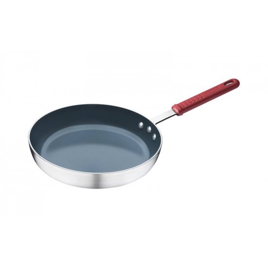 FRIGIDEIRA PRO ALUMINIO ACAB EX LIXADO REVES INTER CERAMICO CABO INOX SILICONE 28CM 3.1L TRAMONTINA