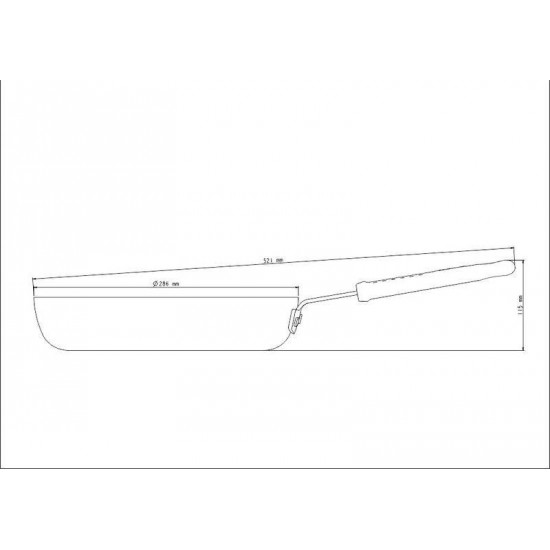 FRIGIDEIRA PRO ALUMINIO ACAB EX LIXADO REVES INTER CERAMICO CABO INOX SILICONE 28CM 3.1L TRAMONTINA