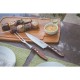 FACA PARA CARNE 8 POLYWOOD CASTANHO LAMINA DE ACO INOX CABO DE MADEIRA E BAINHA DE COURO TRAMONTINA