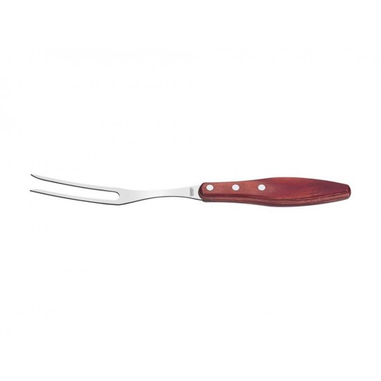 GARFO TRINCHANTE POLYWOOD VERMELHO LAMINA DE ACO INOX E CABO DE MADEIRA TRAMONTINA
