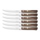 CONJUNTO FACAS P CHURRASCO 6 PCS POLYWOOD CASTANHO LAMINAS DE ACO INOX E CABOS DE MADEIRA TRAMONTINA