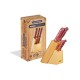 JOGO DE FACAS 6 PCS POLYWOOD VERMELHO SORTIDOS COM LAMINAS DE ACO INOX E CABOS DE MADEIRA TRAMONTINA