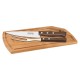 KIT PARA CHURRASCO 3 PEÇAS TRADICIONAL LAMINA DE ACO INOX E CABO DE MADEIRA TRAMONTINA