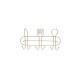 SUPORTE COM 6 GANCHOS PAREDE QUERIDA ROSE GOLD ARTHI