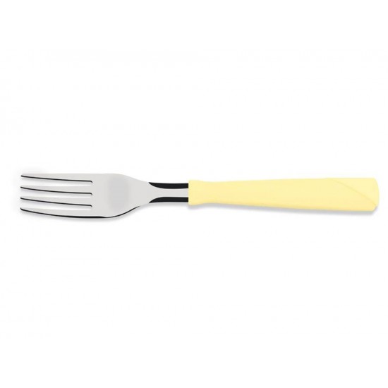 GARFO DE MESA NEW KOLOR CREME LAMINA DE ACO INOX E CABO DE POLIPROPILENO TRAMONTINA
