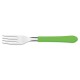 KIT 6 GARFO DE MESA LEME VERDE LAMINA DE ACO INOX E CABO DE POLIPROPILENO TRAMONTINA