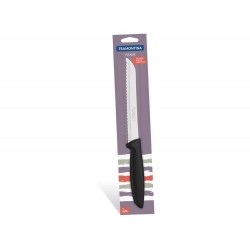 FACA PARA PAO 7 PLENUS PRETO LAMINA DE ACO INOX E CABO DE POLIPROPILENO TRAMONTINA