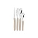 FAQUEIRO 24 PCS CARMEL NATURAL/MEDIO SORTIDOS COM LAMINAS ACO INOX E CABOS POLIPROPILENO TRAMONTINA