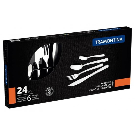 FAQUEIRO EM AÇO INOX 24 PEÇAS TRAMONTINA