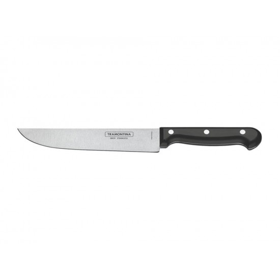 FACA PARA COZINHA 6 ULTRACORTE PRETO LAMINA DE ACO INOX E CABO DE POLIPROPILENO TRAMONTINA