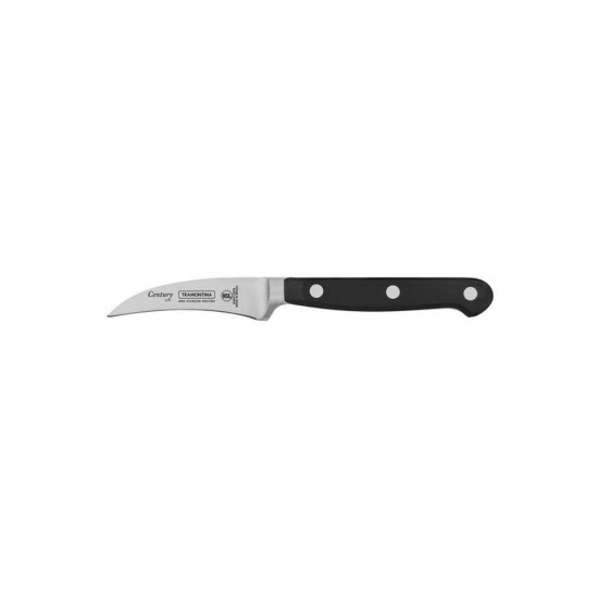 FACA PARA TORNEAR 3 CENTURY PRETO LAMINA DE ACO INOX E CABO DE POLICARBONATO TRAMONTINA
