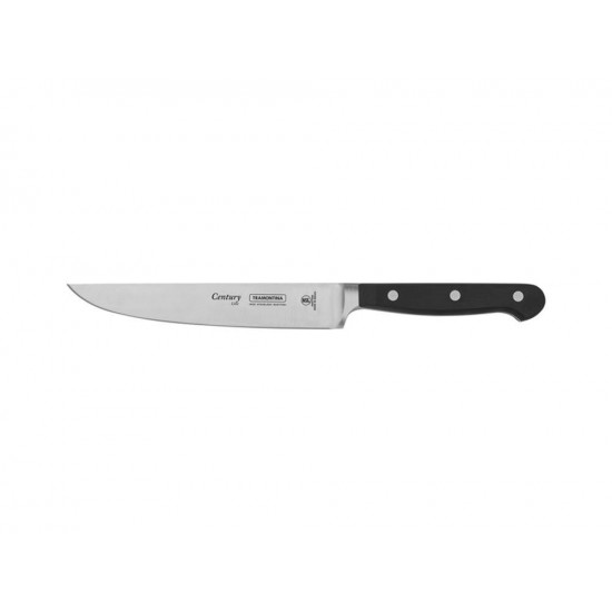 FACA PARA COZINHA 6 CENTURY PRETO LAMINA DE ACO INOX E CABO DE POLICARBONATO TRAMONTINA