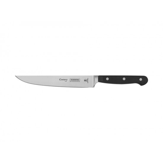 FACA PARA COZINHA 7 CENTURY PRETO LAMINA DE ACO INOX E CABO DE POLICARBONATO TRAMONTINA