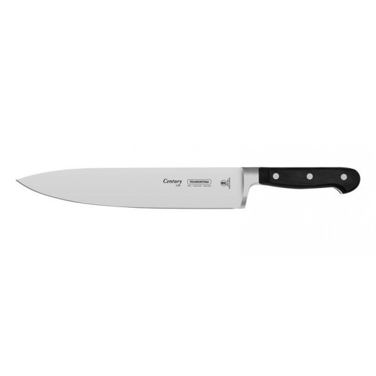 FACA CHEF CENTURY COM LAMINA EM AÇO INOX E CABO EM POLICARBONATO DE 10 POLEGADAS TRAMONTINA