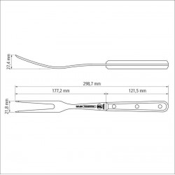 GARFO TRINCHANTE CENTURY COM LAMINA EM AÇO INOX E CABO EM POLICARBONATO TRAMONTINA