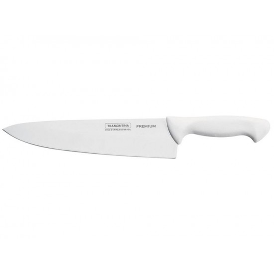 FACA CHEF 8 PREMIUM BRANCO LAMINA DE ACO INOX E CABO DE POLIPROPILENO TRAMONTINA