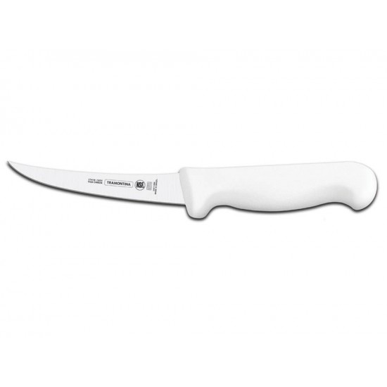 FACA PARA DESOSSAR 5 PROFISSIONAL BRANCO LAMINA DE ACO INOX E CABO DE POLIPROPILENO TRAMONTINA