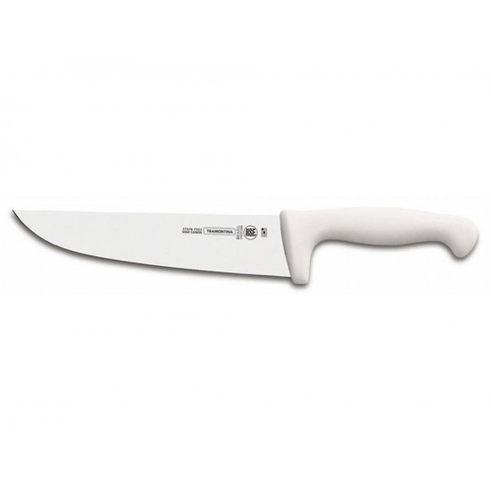 FACA PARA CARNE 6 PROFISSIONAL BRANCO LAMINA DE ACO INOX E CABO DE POLIPROPILENO TRAMONTINA