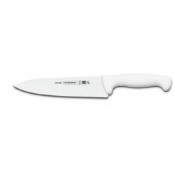 FACA PARA CARNE 10 PROFISSIONAL BRANCO LAMINA DE ACO INOX E CABO DE POLIPROPILENO TRAMONTINA