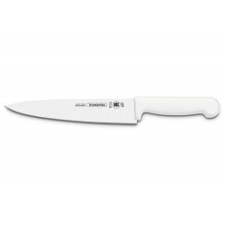 FACA PARA CARNE 10 PROFISSIONAL BRANCO LAMINA DE ACO INOX E CABO DE POLIPROPILENO TRAMONTINA