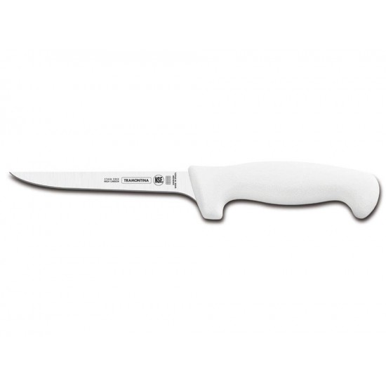 FACA PARA DESOSSAR 6 PROFISSIONAL BRANCO LAMINA DE ACO INOX E CABO DE POLIPROPILENO TRAMONTINA