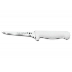 FACA COM LAMINA DUPLA 5 PROFISSIONAL BRANCO LAMINA DE ACO INOX E CABO DE POLIPROPILENO TRAMONTINA