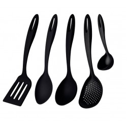 JOGO DE UTENSÍLIOS CINCO PEÇAS ABILITY EM NYLON PRETO TRAMONTINA