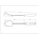 COLHER PARA ARROZ UTILITA BRANCO LAMINA DE ACO INOX E CABO DE POLIPROPILENO TRAMONTINA