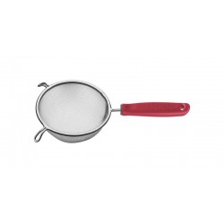 PENEIRA UTILITA EM ACO INOX COM CABO DE POLIPROPILENO VERMELHO 14 CM TRAMONTINA