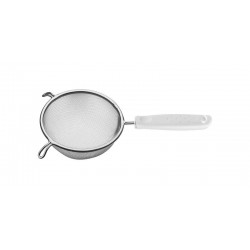 PENEIRA UTILITA EM ACO INOX COM CABO DE POLIPROPILENO BRANCO 14 CM TRAMONTINA
