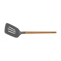 ESPATULA LIVE EM SILICONE CINZA COM CABO DE MADEIRA TRAMONTINA