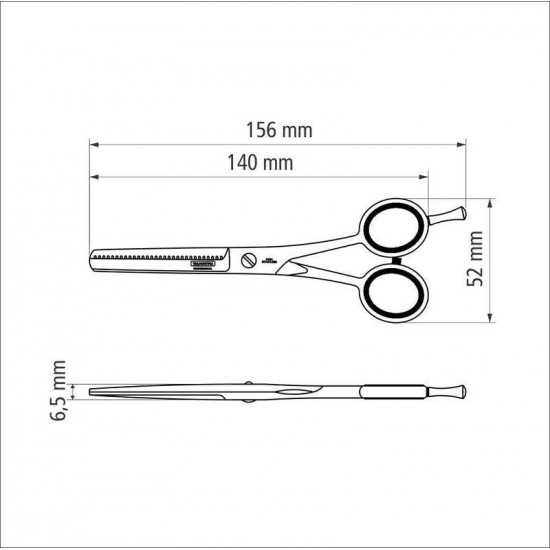 TESOURA PARA CABELO EM ACO INOX COM FIO DESBASTE 5.5 TRAMONTINA