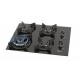 FOGAO COOKTOP FISCHER 4 BOCAS TRIPLA CHAMA INFINITY GAS MESA VIDRO PRETO