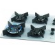 FOGAO COOKTOP FISCHER 4 BOCAS TRIPLA CHAMA INFINITY GAS MESA VIDRO BRANCO