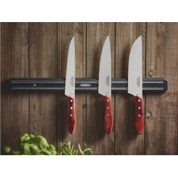BARRA MAGNETICA PARA FACAS PRETO SUPORTE DE POLIPROPILENO IMA E ACO INOX TRAMONTINA