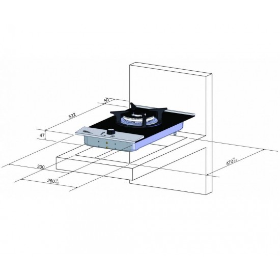 FOGAO COOKTOP FISCHER 5 BOCAS TRIPLA CHAMA INFINITY GAS MESA VIDRO BRANCO
