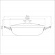 WOK LORETO EM ALUMINIO ANTIADERENTE STARFLON T1 TAMPA DE VIDRO VERMELHA 28 CM 3.3 L TRAMONTINA