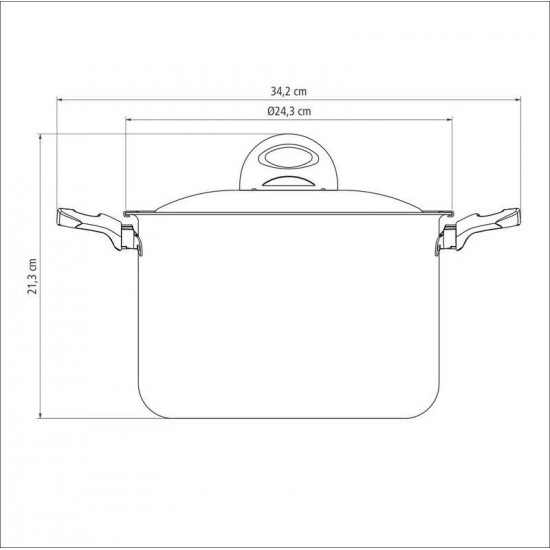 ESPAGUETEIRA EM ALUMINIO ANTIADERENTE VERMELHA 22CM 5.7L TRAMONTINA