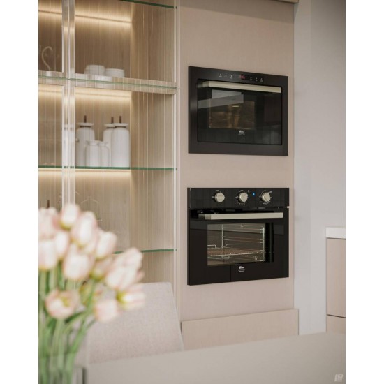 FORNO ELÉTRICO FISCHER INFINITY EMBUTIR 50 LITROS PRETO SEM TURBO COM GRILL
