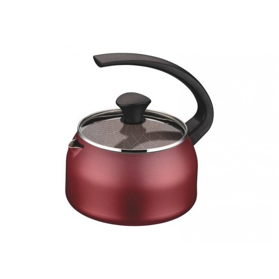 CHALEIRA PARIS TEXTURE EM ALUMINIO E EXTERNO ANTIADERENTE STARFLON MAX VERMELHO 1.9 L TRAMONTINA